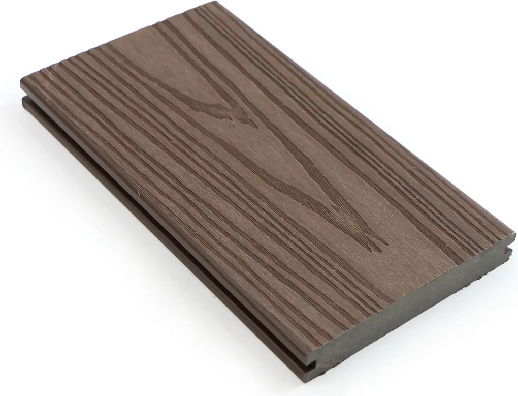 Deski tarasowe WPC koextrudowane, pełny profil, 140 × 23 × 2850 mm, 4 szt., rosewood