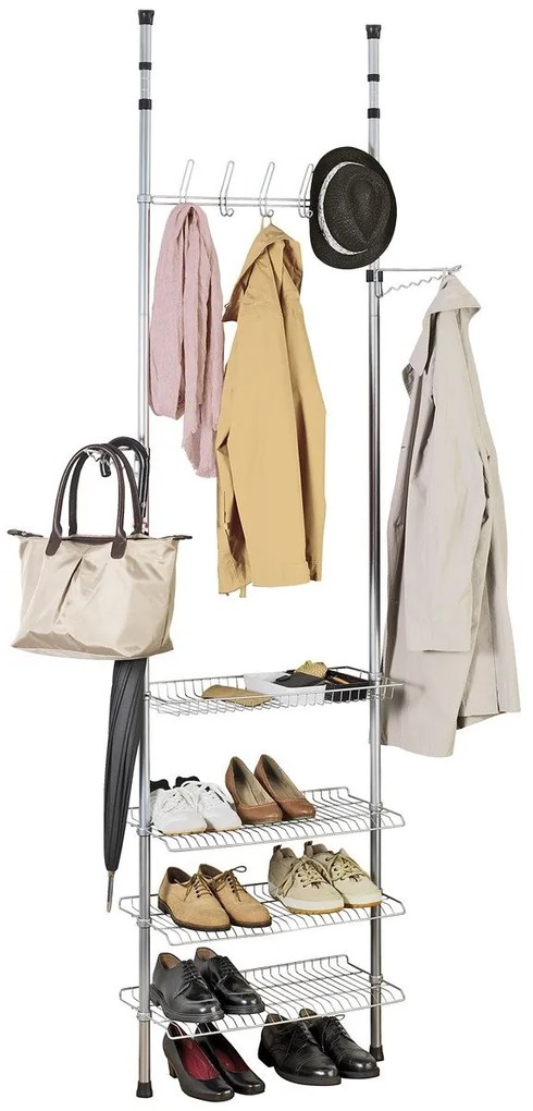 Teleskopowy organizer na ubrania APOLLON, stojak do przedpokoju, WENKO