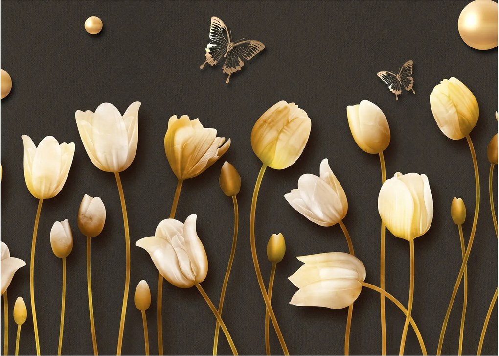 Obraz - Tulipany - abstrakcja (70x50 cm)