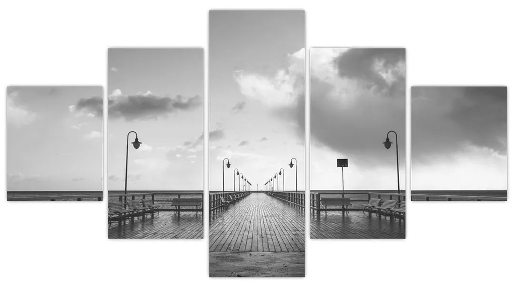 Obraz - Promenada nad wybrzeżem (125x70 cm)
