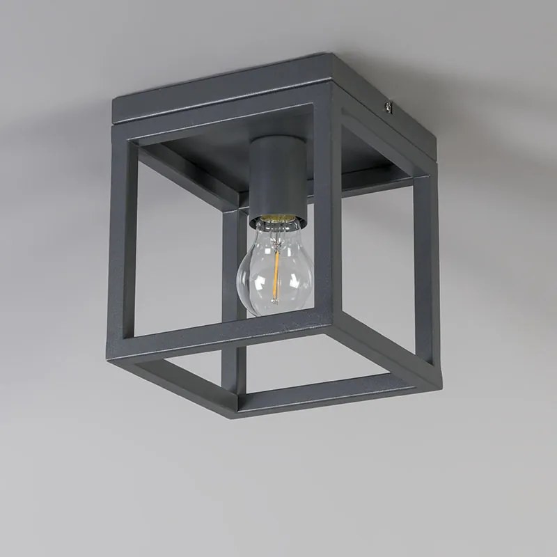 Industrialna lampa sufitowa ciemnoszara - Cage