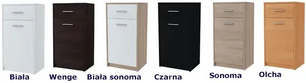 Wysoka komoda biała + sonoma S3-D01