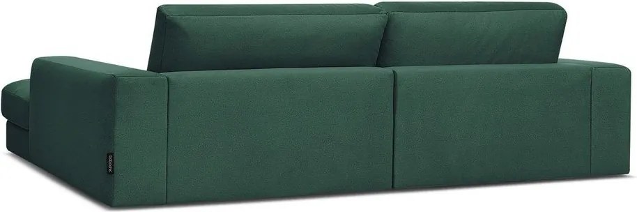 Zielony aksamitny narożnik (prawostronny/z szezlongiem) Sierra – Bobochic Paris