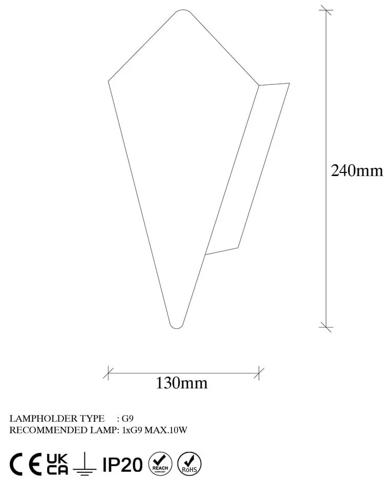 Czarny kinkiet Cut – Opviq lights