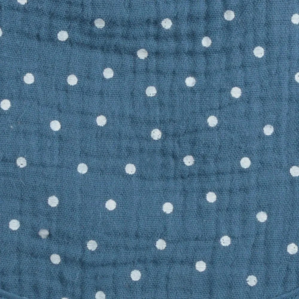 Niebieski muślinowy koc dziecięcy 75x75 cm – Bébé Douceur