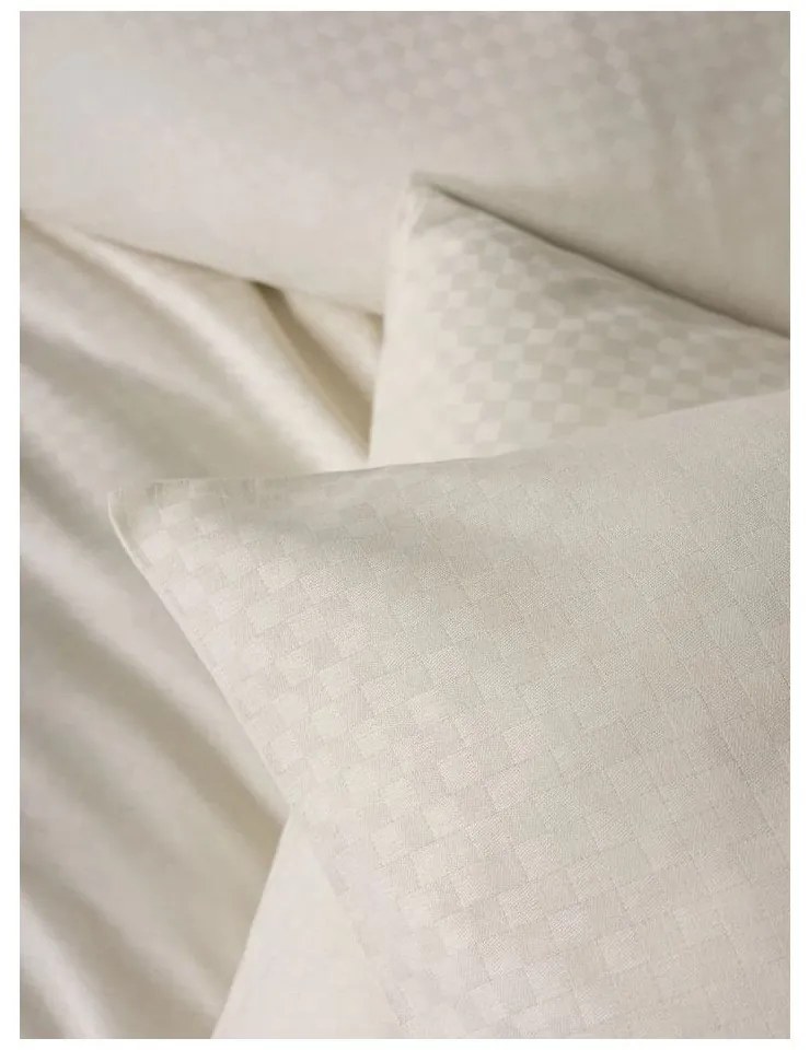 Beżowa pościel dwuosobowa z bawełny renforcé 240x220 cm Checkered – Mila Home Luxury
