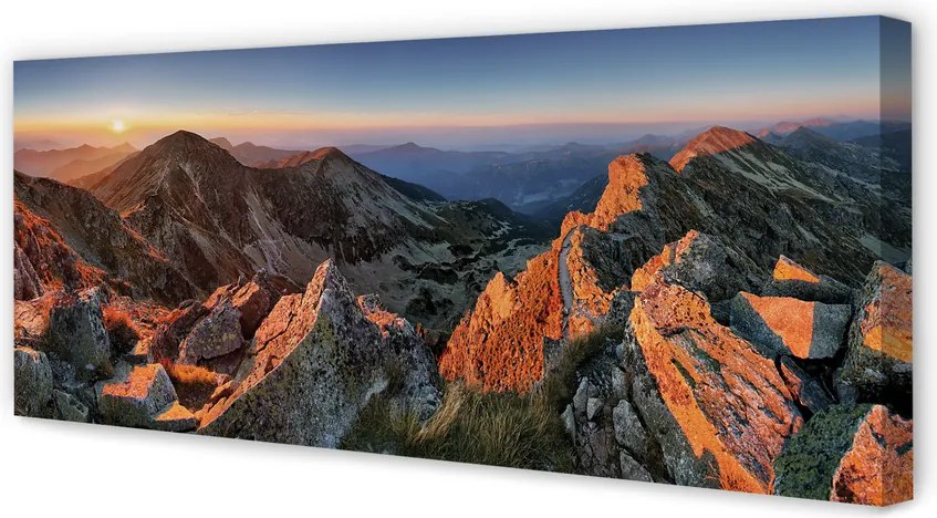 Fotoobraz na płótnie Góry o Zachodzie Słońca