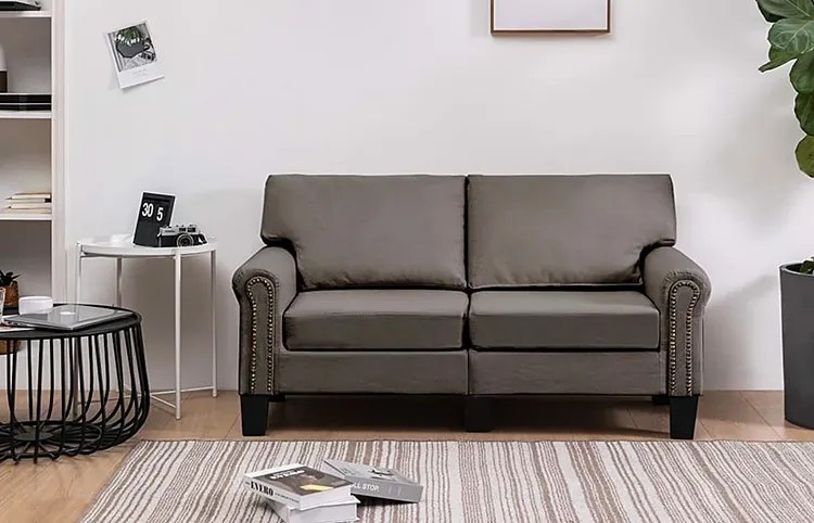 Luksusowa dwuosobowa sofa taupe - Alaia 2X