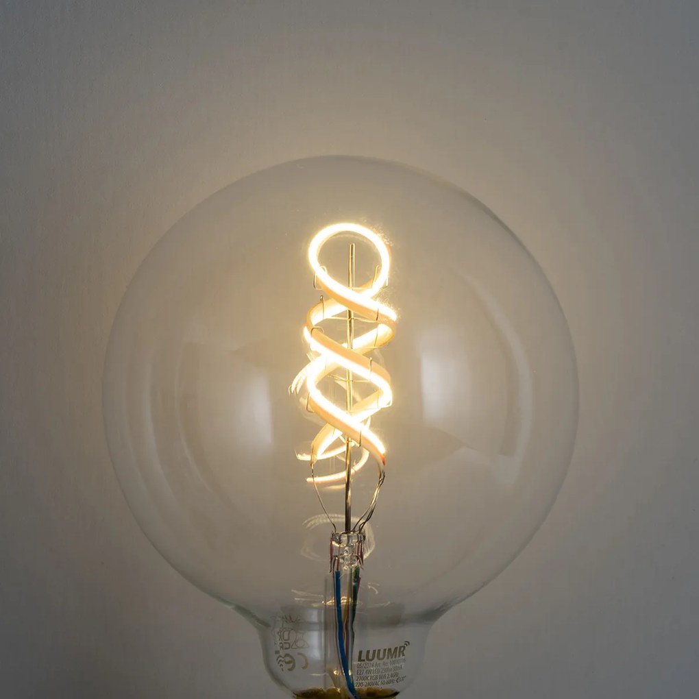 Zestaw 5 Inteligentne ściemnialne żarówki LED E27 G125 RGBW 4W 250lm 2700K