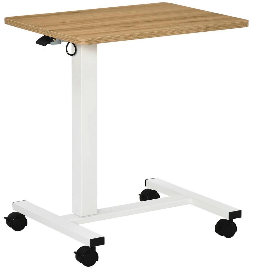 Stolik na laptopa HOMCOM z podnośnikiem gazowym, regulowana wysokość w kształcie litery C, ruchomy