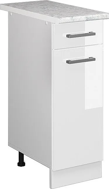 Szafka dolna do kuchni biały wysoki połysk 30x60x81.6 r-line