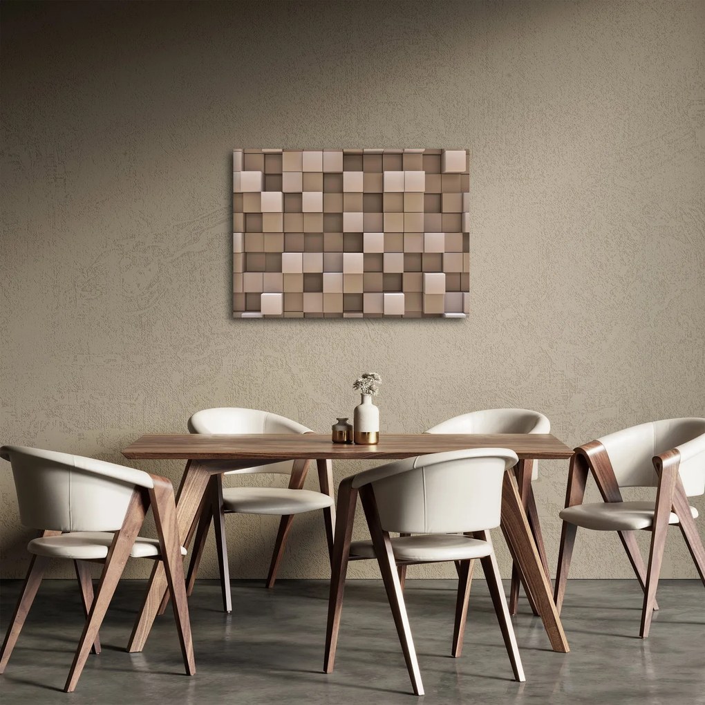 Obraz - Beżowe kostki (70x50 cm)