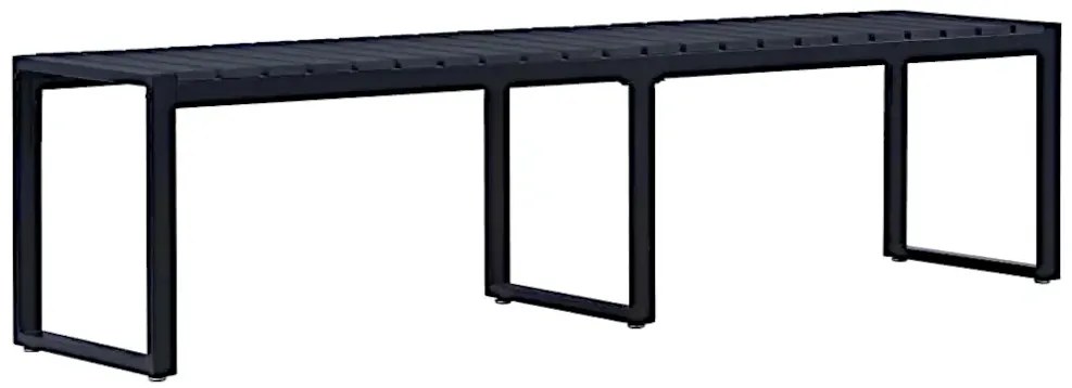Czarna ławka ogrodowa 180 cm N2-E73