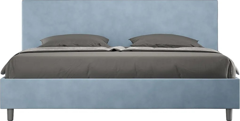 Łóżko bez stelaża tapicerowane 180x210 microfibra Błękitny Adele
