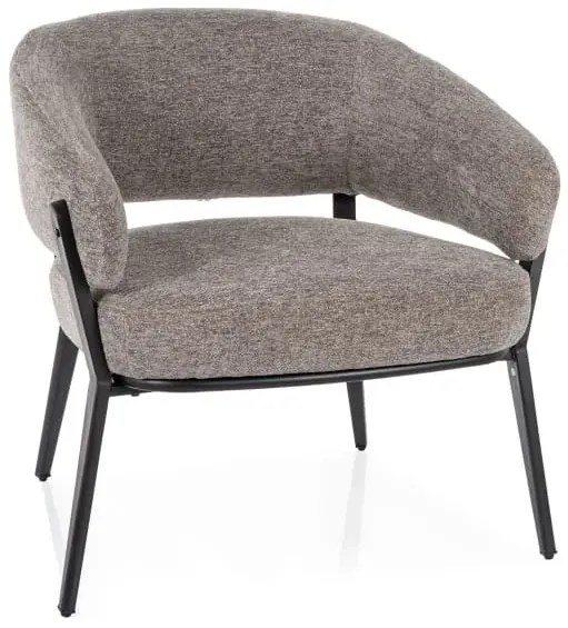 Fotel wypoczynkowy do salonu Hilo Raven szary SIGNAL