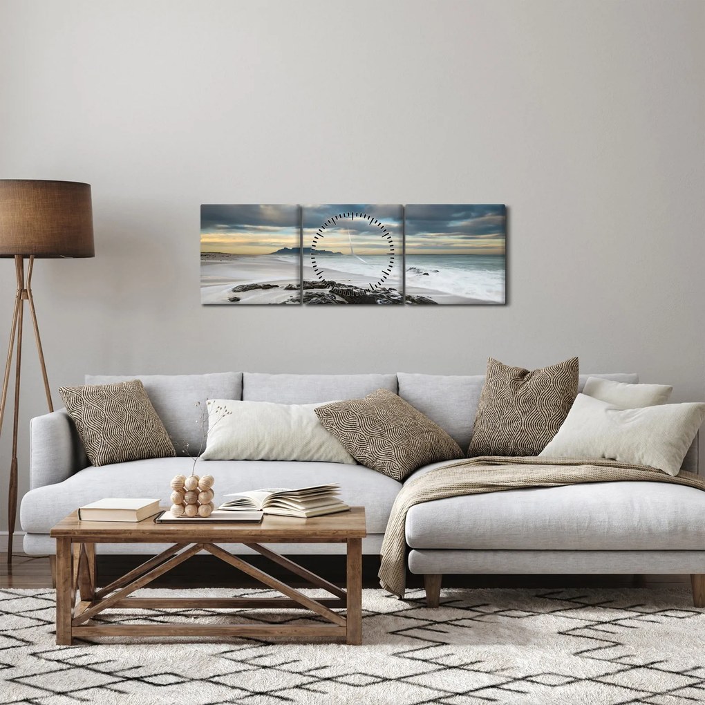 Obraz - Robben Island (z zegarem) (90x30 cm)