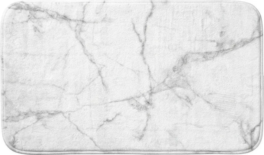 Biały/szary tekstylny dywanik łazienkowy 45x75 cm Marbre – douceur d'intérieur