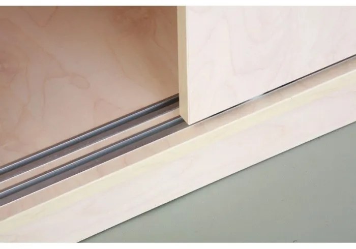 Szafa przesuwna MIRELLI, 800 x 400 x 1200 mm, brzoza
