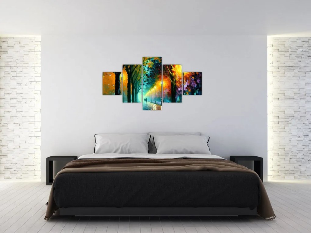 Obraz - Nocny spacer (125x70 cm)