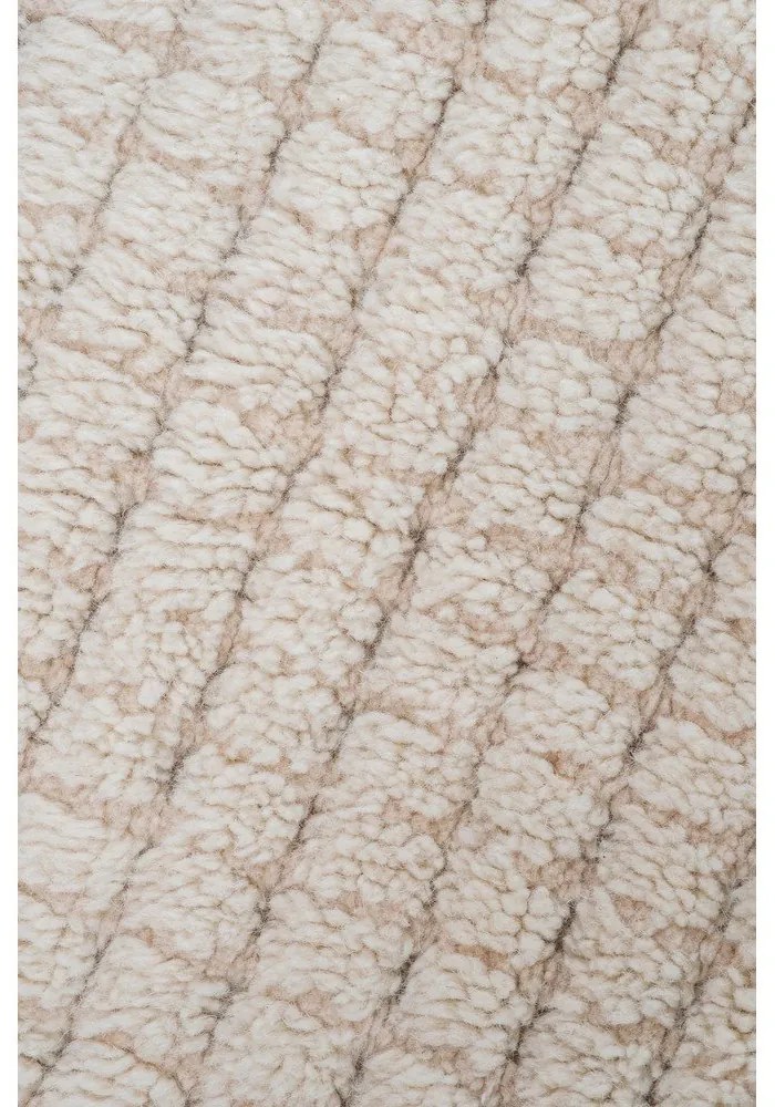 Beżowy wełniany chodnik odpowiedni do prania/tkany ręcznie 80x230 cm Unexpected Wool – Lorena Canals
