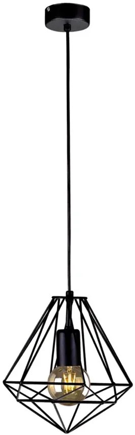 Wisząca lampa pojedyncza czarna R5-D04