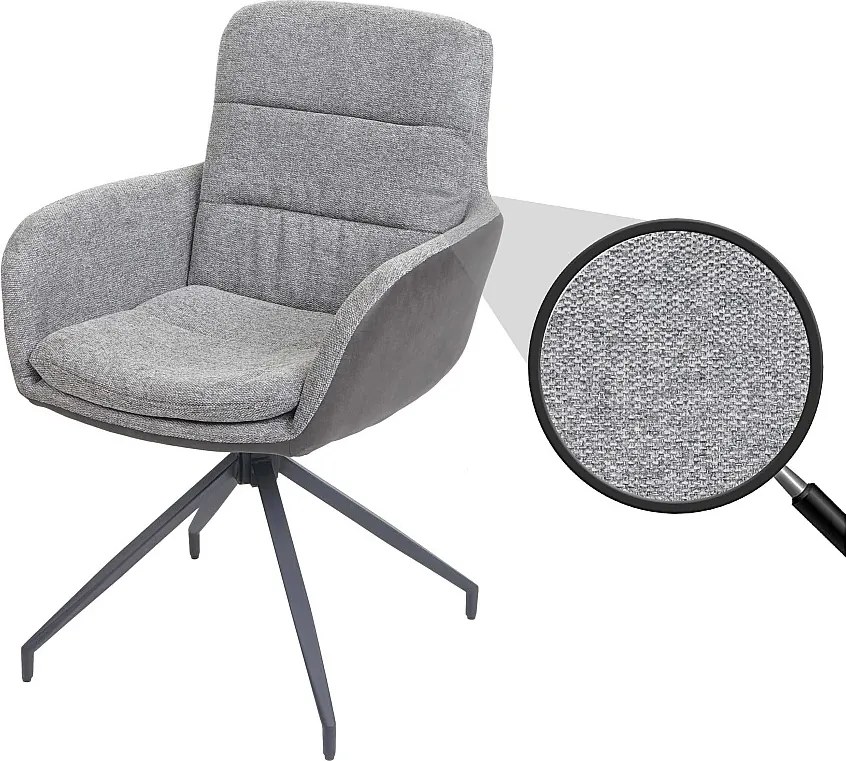 Krzesło do jadalni MCW-K32,  szary-ciemnoszary