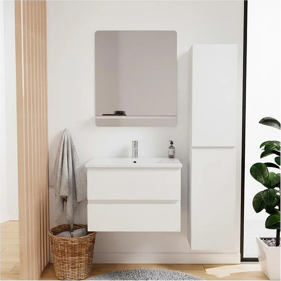 Zestaw zlewozmywakowy 60 cm + bateria + lustro + kolumna SORRENTO