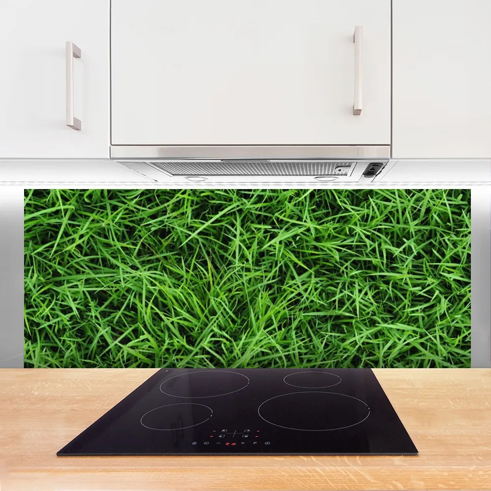 Panel Szklany do Kuchni Soczysta Zielona Trawa