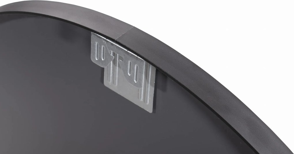 PROMOCJA Czarne okrągłe lustro ścienne LEOBERT - różne rozmiary II gatunek Średnica lustra: 40 cm