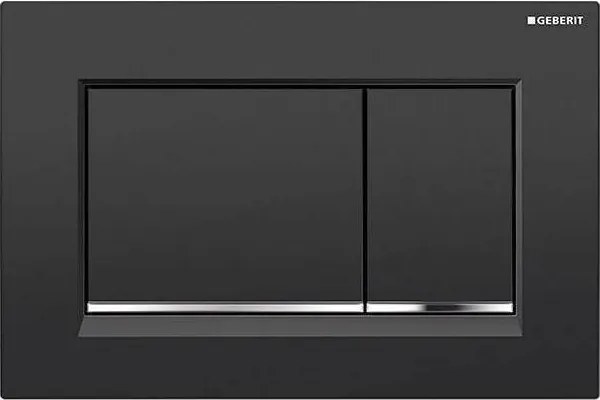 Geberit 115.883.KM.1 - Przycisk spłukujący Sigma30 24,6x16,4 cm czarny / błyszczący chrom