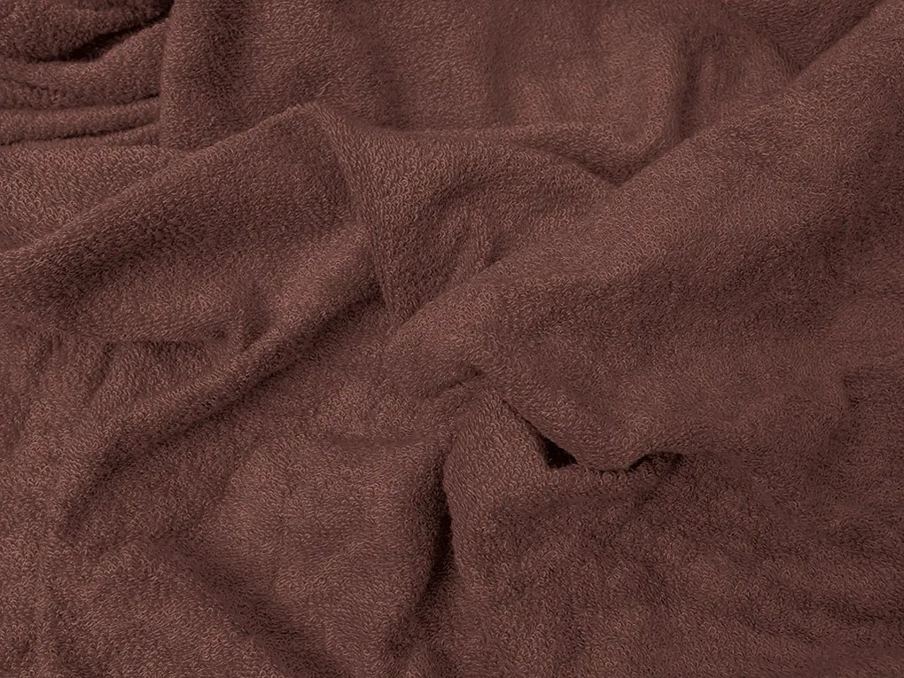 PrzytulneMieszkanie.pl Prześcieradło frotte EXCLUSIVE ciemnobrązowe 160x200 cm