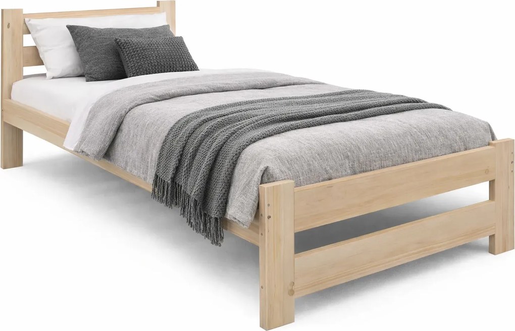 Minimalistyczne sosnowe łóżko 100x200 A3-B79