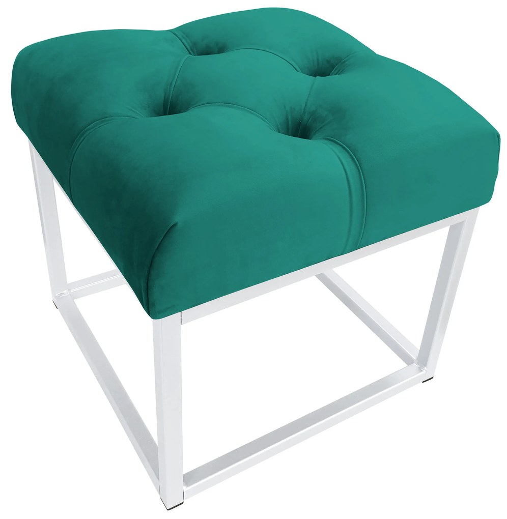 Pufa CHESTERFIELD LOFT ławka postawa biała MG20