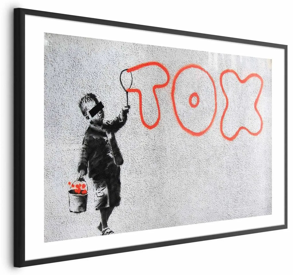 Plakat Toksyczny 42x29,7 cm z ramą czarną z marginesem ARTGEIST B