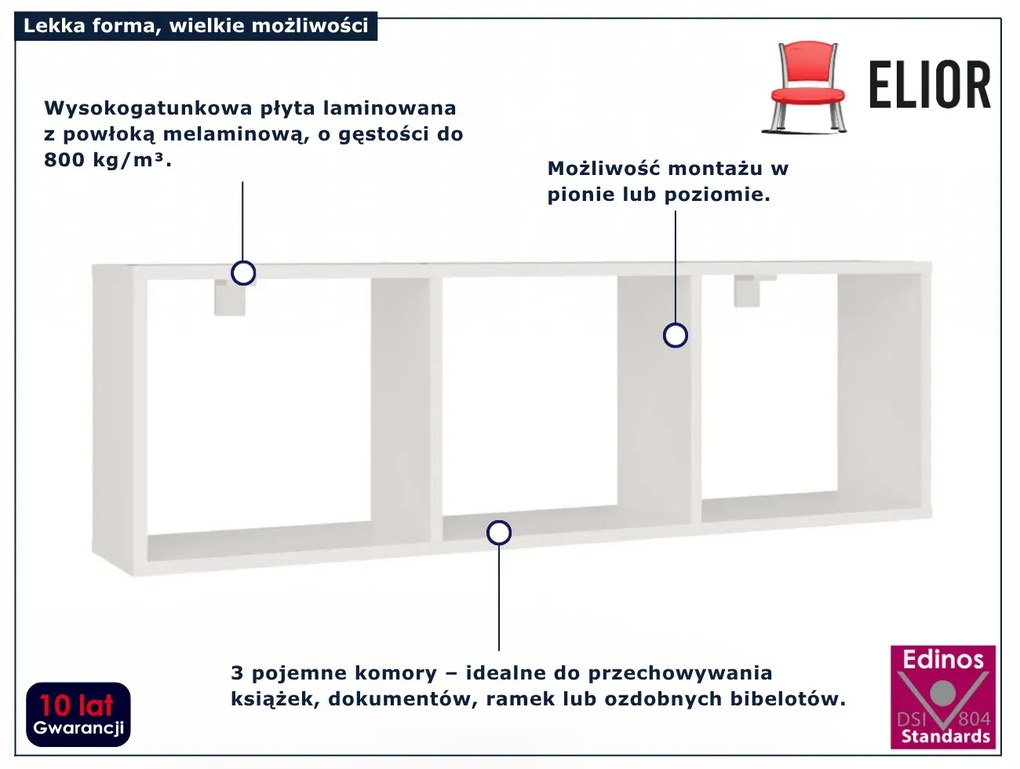 Biała wisząca półka  D3-G64