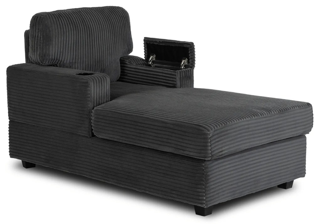 Fotel Wypoczynkowy Sofa NEO Szary Sztruksowy Nowoczesny