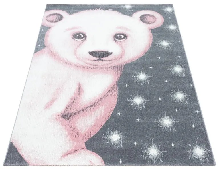 Dywan dziecięcy Bambi Miś różowy 160 cm x 230