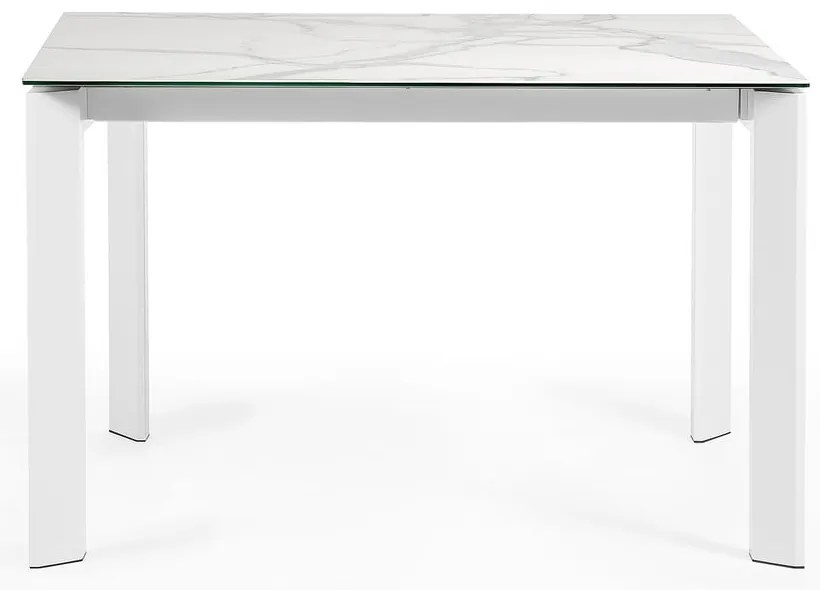 Rozkładany stół z dodatkowym blatem z blatem w dekorze marmuru 80x120 cm Axis – Kave Home