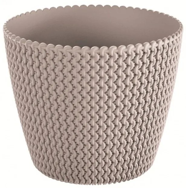 Prosperplast Osłonka na doniczkę Splofy kawowy, śr. 26 cm , śred. 26 cm