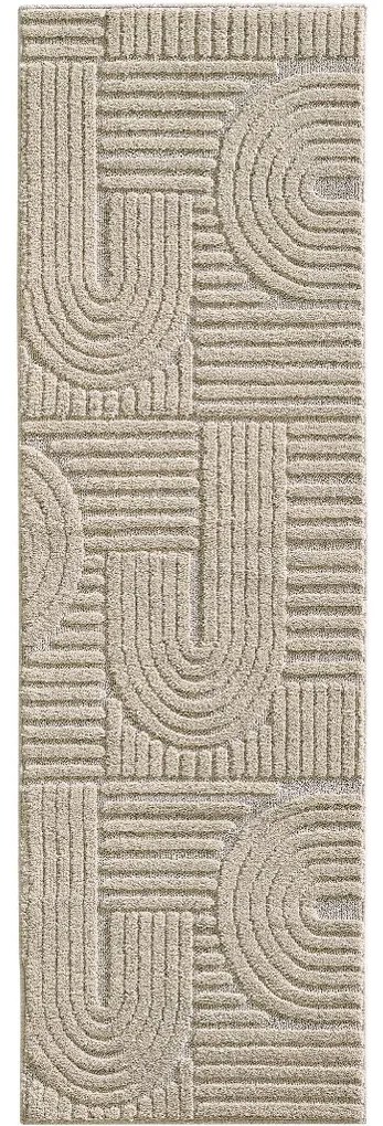 Dywan nowoczesny 3D Art beżowy 80 cm x 250 cm