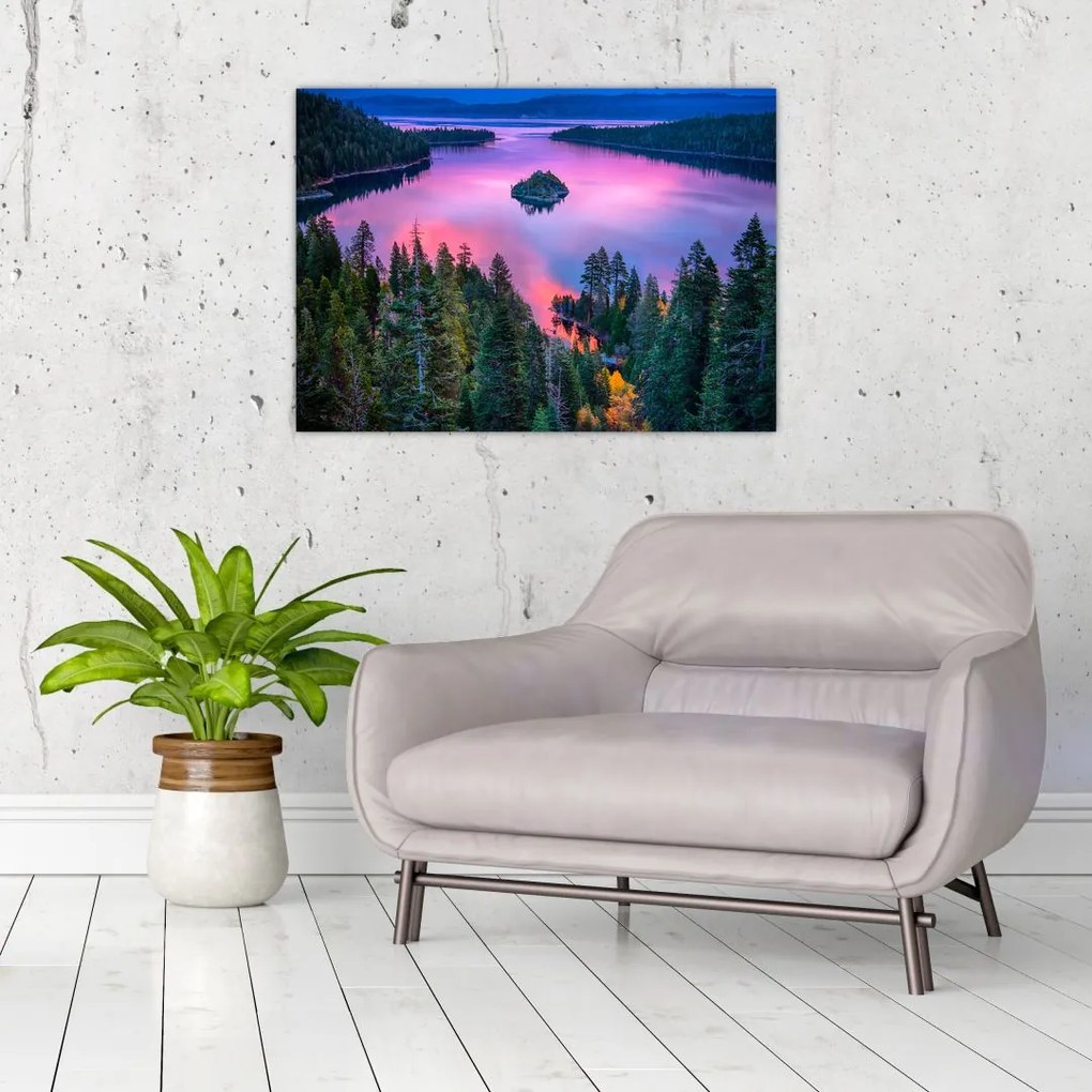 Obraz na szkle - Jezioro Tahoe, Sierra Nevada, Kalifornia, USA (70x50 cm)