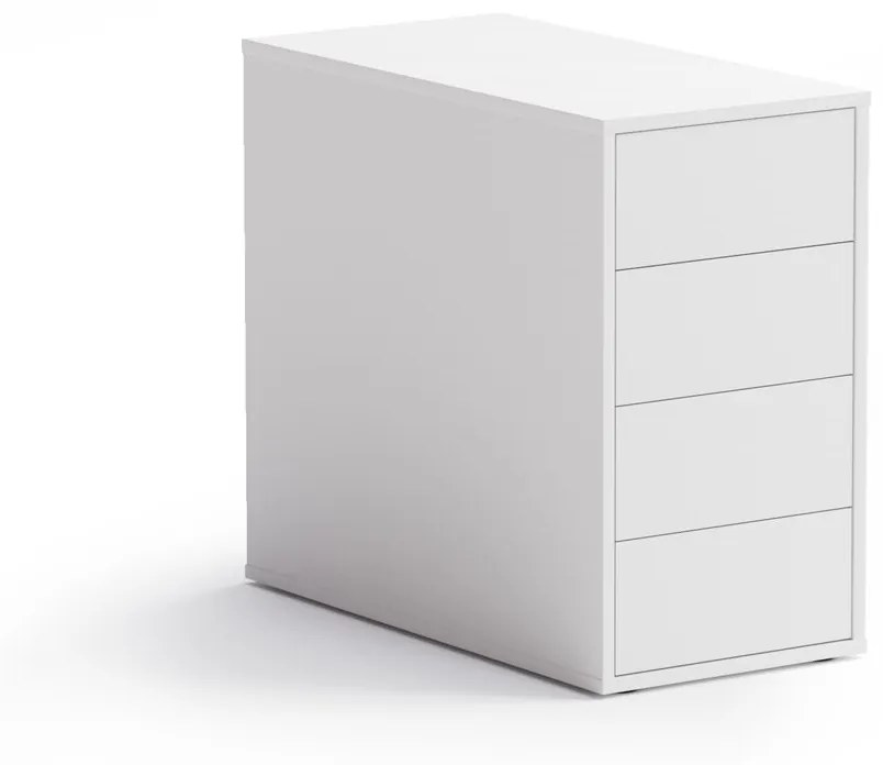 Kontener biurowy BLOCK White, 4 szuflady