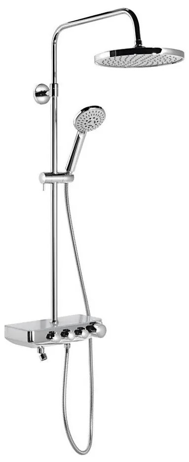 Aqualine - Zestaw prysznicowy z baterią FARRAO, błyszczący chrom