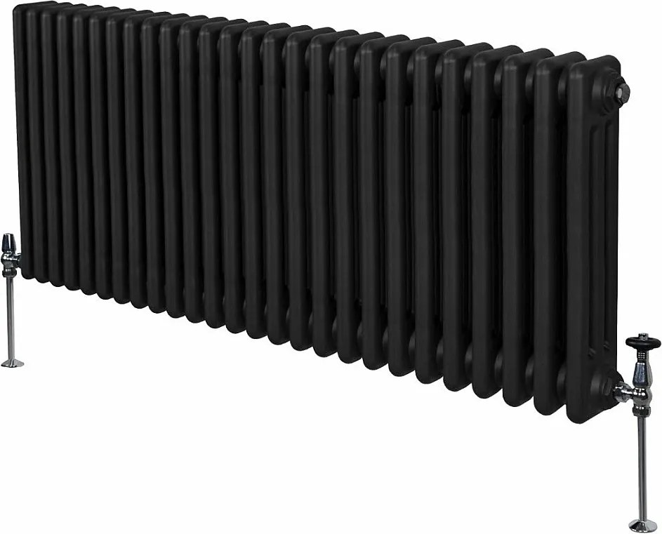 Tradycyjny grzejnik 3-kolumnowy - 600 x 1192 mm - czarny