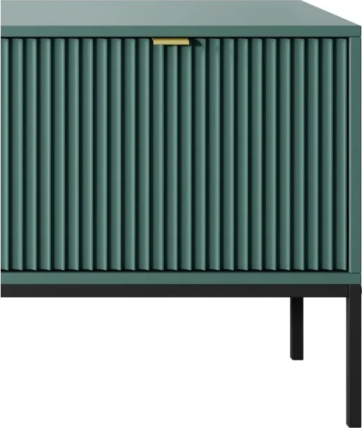 NAYA Szafka RTV 154 zielona (LABRADOR) | czarny stelaż