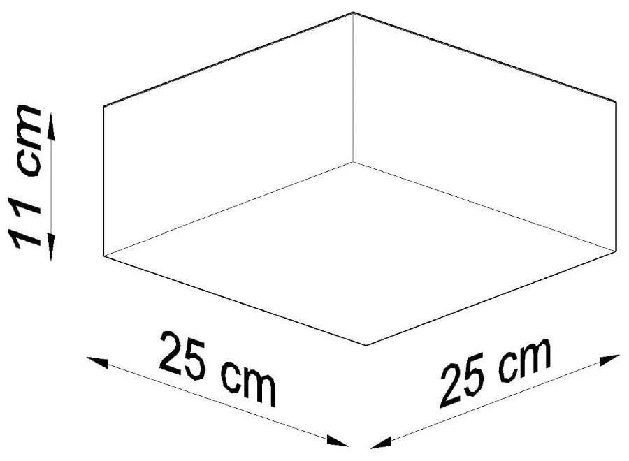 Czarna lampa sufitowa 25x25 cm Mitra – Nice Lamps