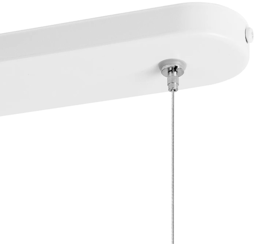 Biała lampa wisząca LED 116cm z metalu W116LED-4K-WEIß wymienny LED wy