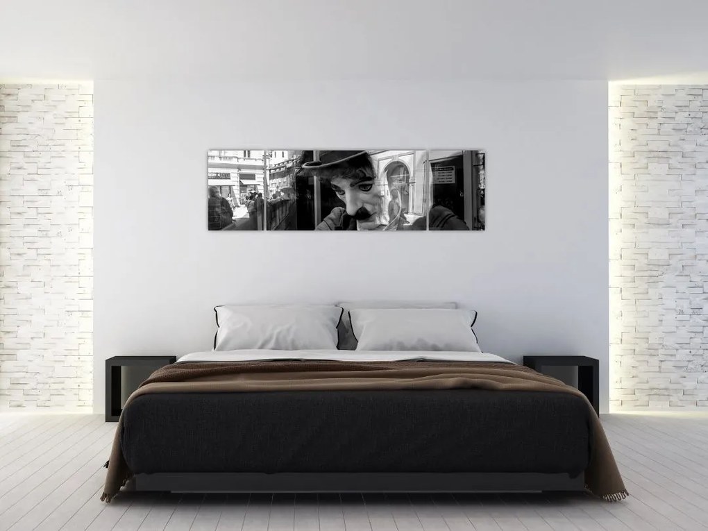 Obraz - Charles Chaplin w Pradze (170x50 cm)