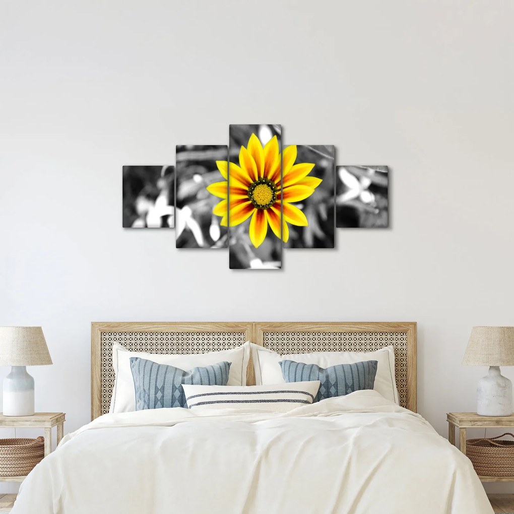 Obraz żółtego kwiatu (125x70 cm)