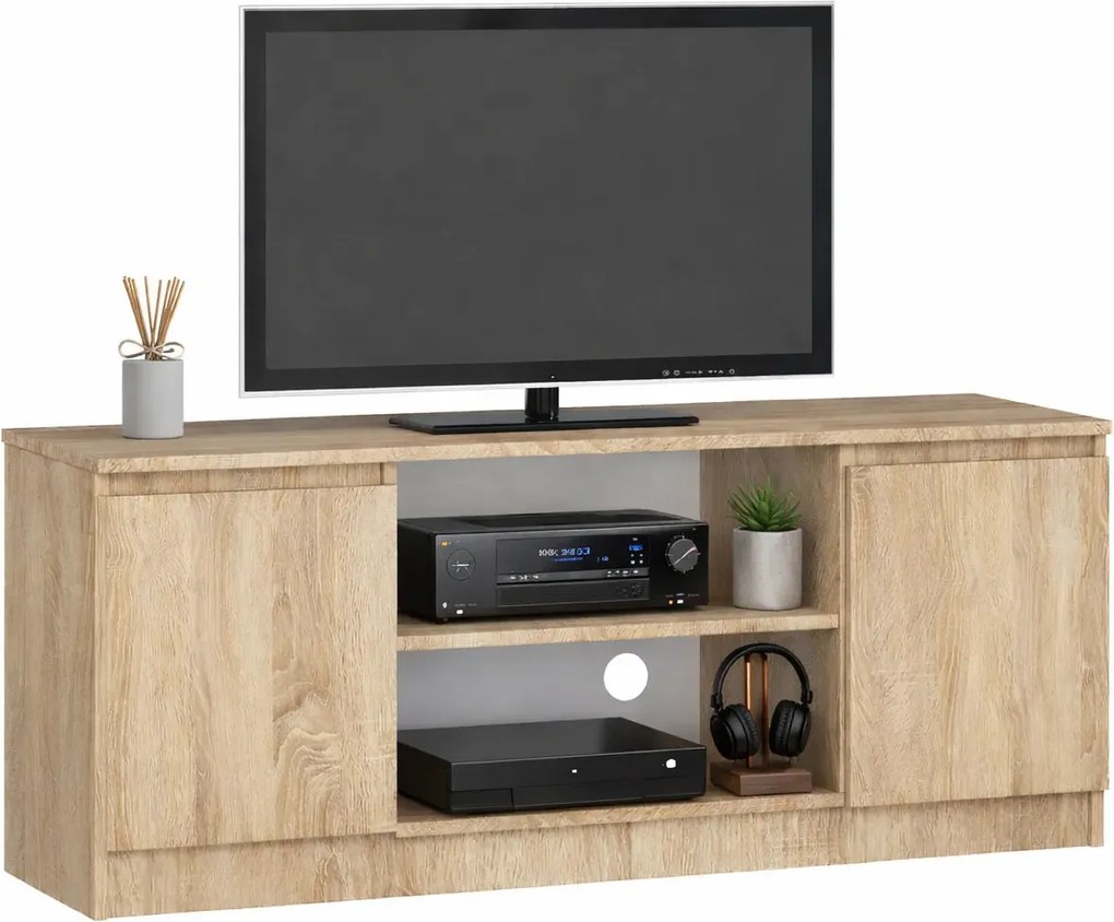 Szafka Pod Telewizor Z Półkami Dąb Sonoma C2-R35